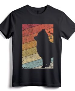 Pommern-Shirt. T-Shirt im Retro-Stil  Vintage-Pomeranian-T-Shirt für Hundebesitzer und Tierliebhaber